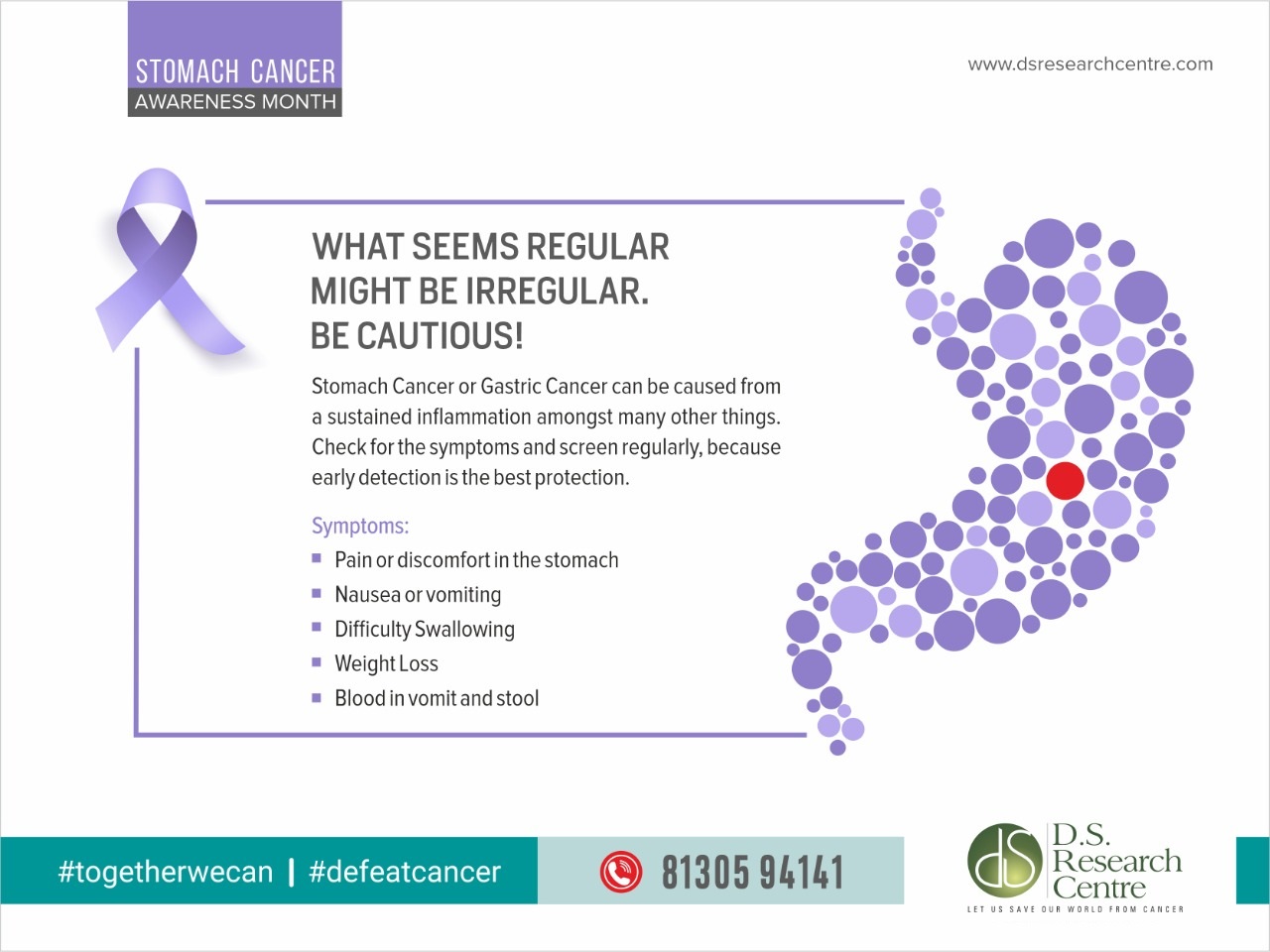 Let us hear the silence and beat Stomach Cancer this November