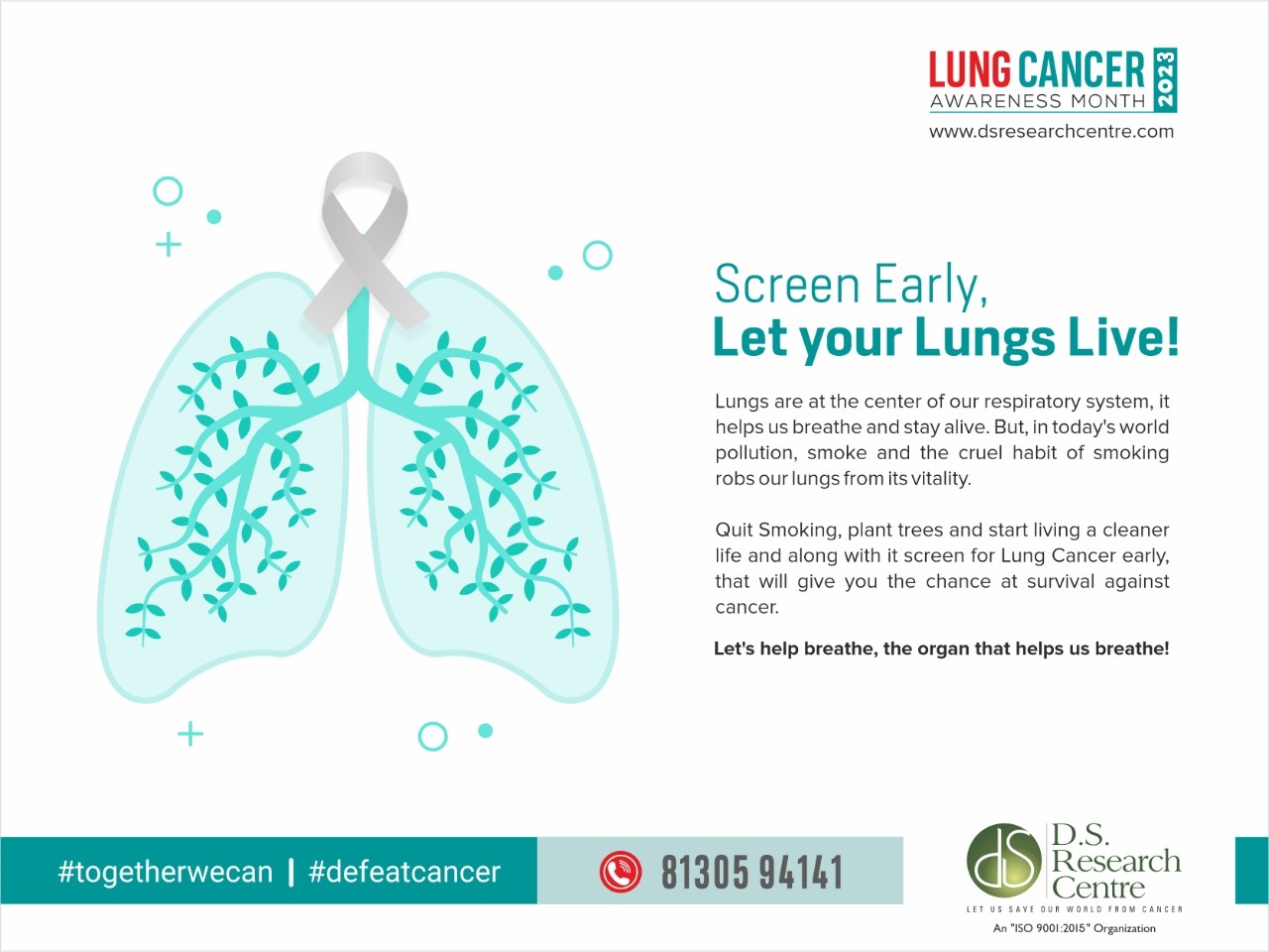LUNG CANCER AWARENESS - Breathe into a fresh and healthy cancer free life