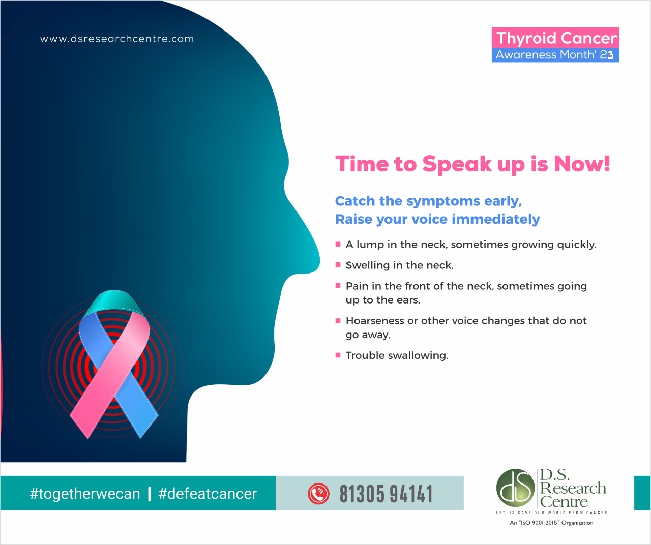 Do not Loose Your Voice - Thyroid Cancer Awareness Month